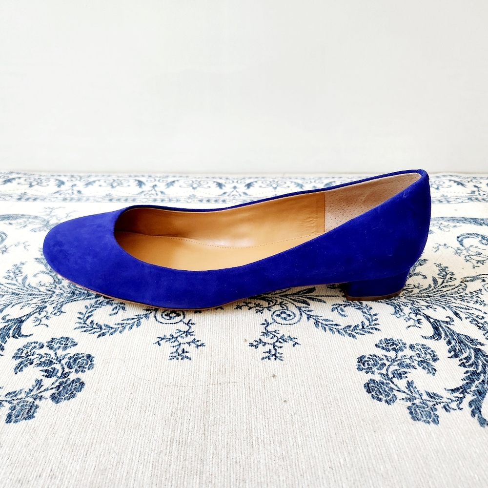 J. Crew Cobalt Blue Sued Ballet Flats ***NEW***